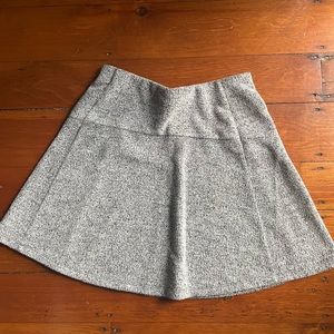 The loft A-line skirt, while/gray petite XS